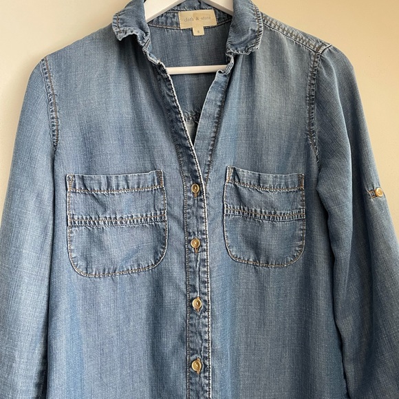 Cloth & Stone Chambray Button Down Tunic - Picture 4 of 4